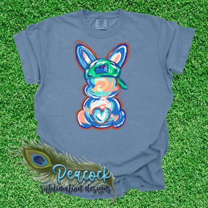 Blue Watercolor Bunny - Adult